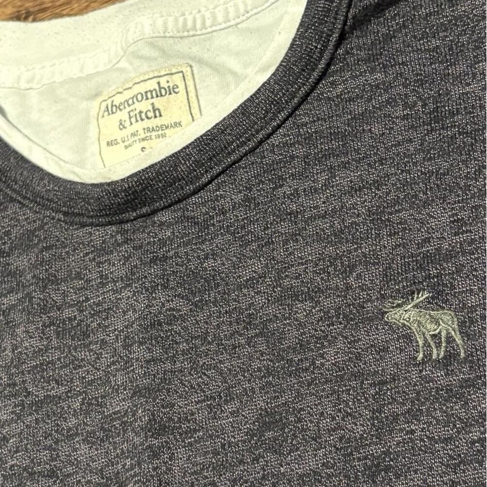 Abercrombie-fitch Men's Grey and Black Sweatshirt